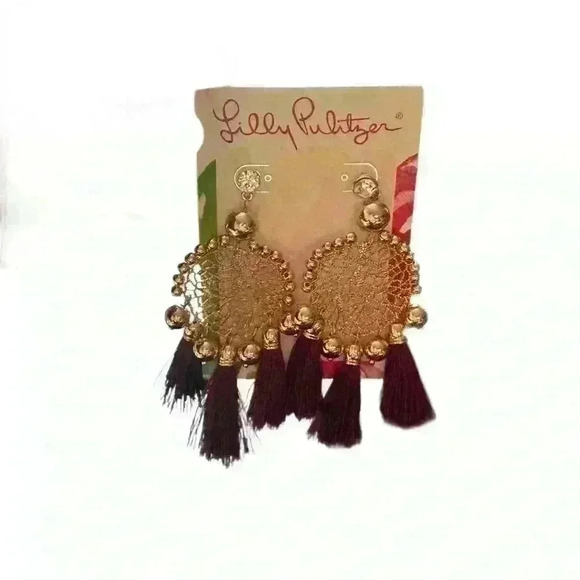 Lily Pulitzer Sea Dreamer Earrings Amarena Cherry - Picture 2 of 3